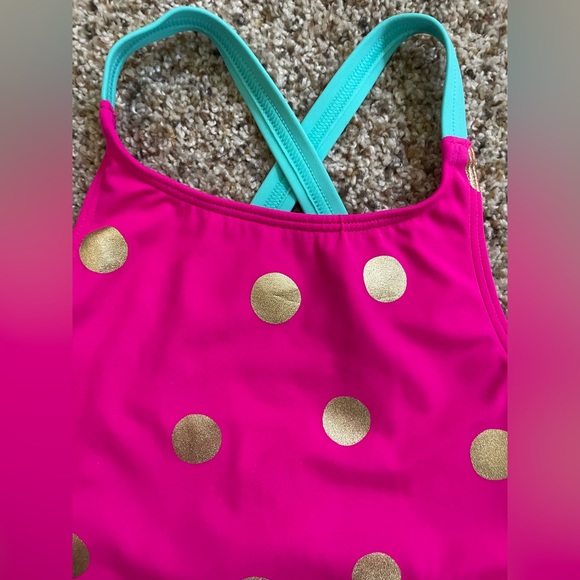 VGUC 3-4Y Mini Boden Crossback Print One-Piece Swimsuit - Picture 4 of 6